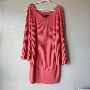 Ashley Stewart Pink Pleated Dress